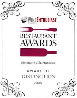 Villa Francesca - Wine Enthusiastic - Restaurant Awards 2008